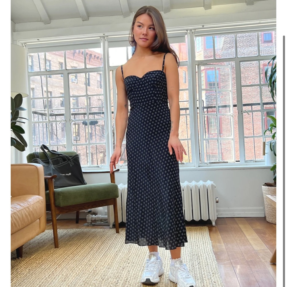 little puffy NEIVE MIDI SILK DRESS